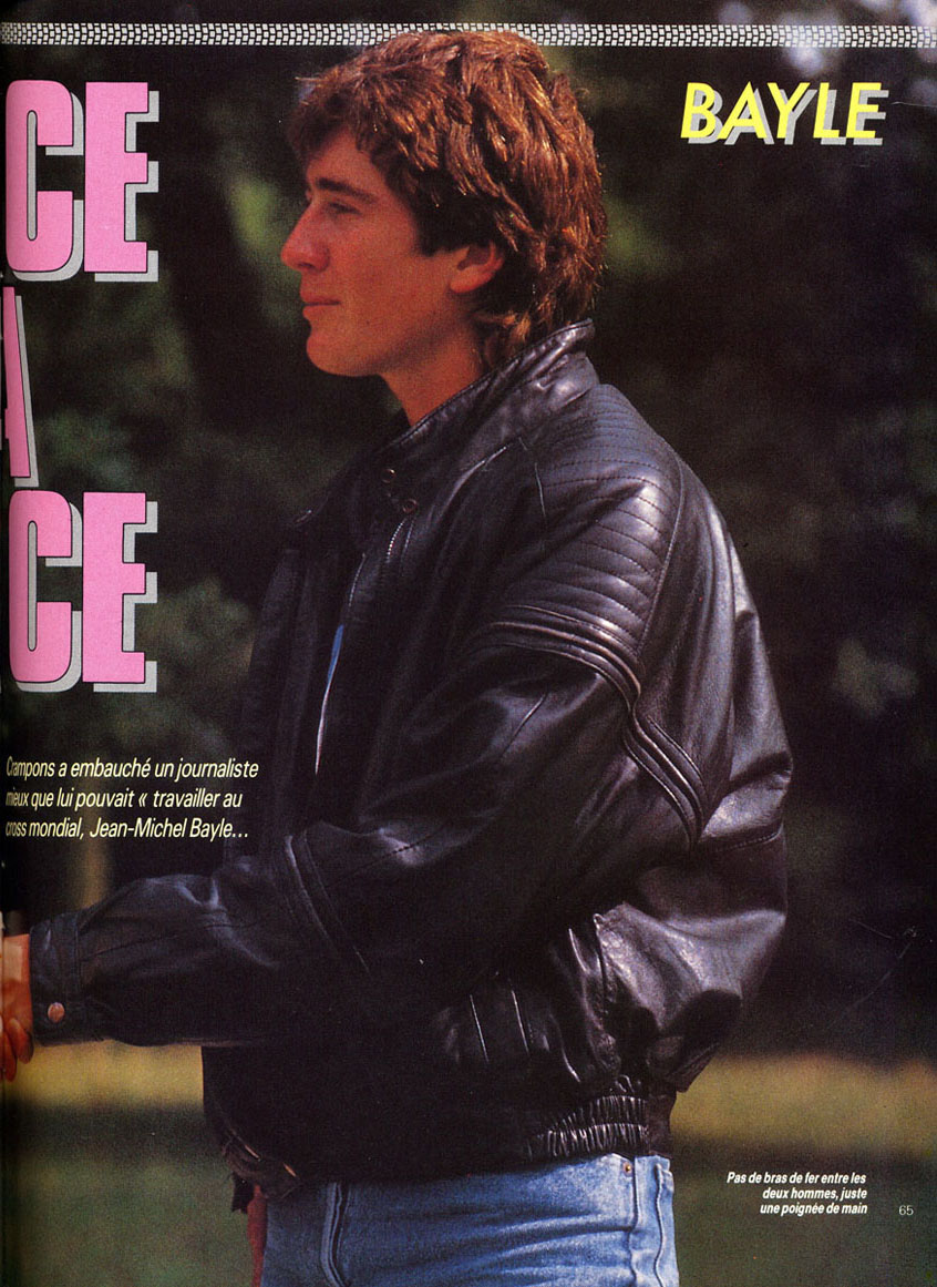 La page 2 de l'interview de Jean-Michel Bayle par Jacky Vimond pour le magazine Moto Crampons d'octobre 1987